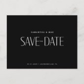 黒日付コンテンポラリーの保存 ポストカード (正面)