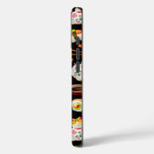 黒日本のに寿司魚の文様 Case-Mate iPhoneケース (裏面 / 左)