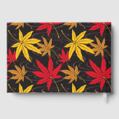 黒日本ののカエデ模様 ゲストブック (裏面)