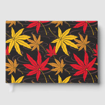 黒日本ののカエデ模様