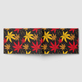 黒日本ののカエデ模様 ゲストブック (全面)