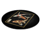 黒日本の地にコイ金魚2 カッティングボード (角)