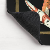 黒日本の地にコイ金魚2 マウスパッド (コーナー)