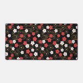 黒日本の桜さくらんぼ花 デスクマット (正面)