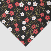 黒日本の桜さくらんぼ花 薄葉紙 (詳細)