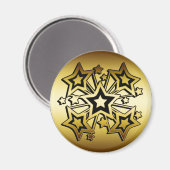 黒星と金ゴールド星 マグネット (正面/裏面)