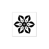 黒星シンプル花 ラバースタンプ (インプリント)