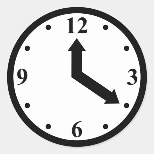 黒時計 ラウンドシール (正面)