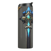 黒曜日発光エネルギー叙事的な黒剣のアーティファクト タンブラー (回転左)