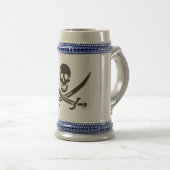 黒曜石の髑髏剣 カリコ・ジャックの海賊旗 ビールジョッキ (正面右)