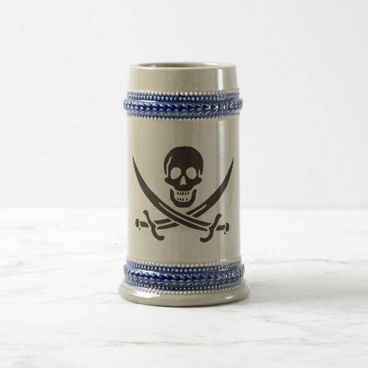 黒曜石の髑髏剣 カリコ・ジャックの海賊旗 ビールジョッキ (中央)
