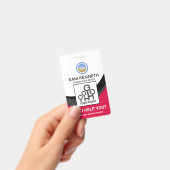 黒曲率波医師写真 バッジ (手持ち)