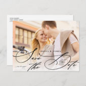 黒書エレガントの日付の保存 ポストカード (正面/裏面)