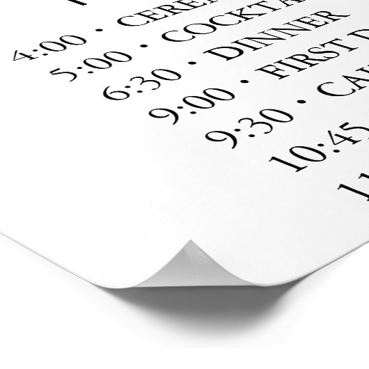 黒書エレガントイベント ポスター (角)