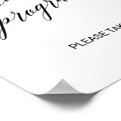 黒書エレガントプログラム署名 ポスター (角)