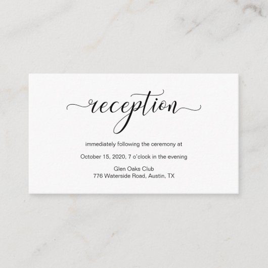 黒書モダン、結婚披露宴 エンクロージャーカード (正面)