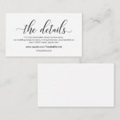 黒書モダン、詳細、ウェブサイト エンクロージャーカード (正面/裏面)