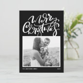 黒書写真モダンメリークリスマス シーズンカード (スタンド正面)