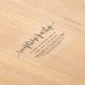 黒書婚披露宴パーティー アクリル招待状 (レイダウン)