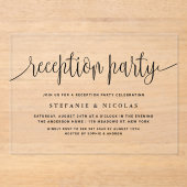 黒書婚披露宴パーティー アクリル招待状 (正面)