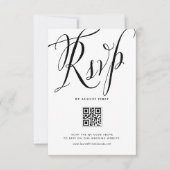 黒書素朴QRコード結婚s 出欠カード (正面)