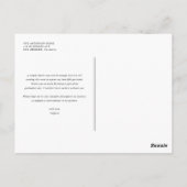 黒書道お洒落卒業ありがとう ポストカード (裏面)