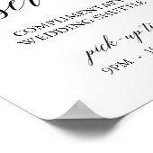 黒書道エレガントシャトルサービスの標識 ポスター (角)