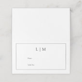 黒書道エレガントモノグラム披露宴 プレイスカード (外部開封)