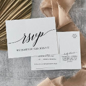 黒書道エレガント歌リクエストRSVP インビテーションポストカード