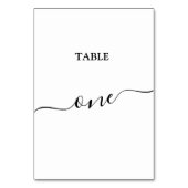 黒書道エレガント表番号1枚 テーブルナンバー (裏面)
