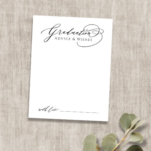 黒書道モダン大学院アドバイス&ウィッシュ ノートカード