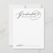 黒書道モダン大学院アドバイス&ウィッシュ ノートカード (正面)