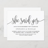 黒書道彼女はYes婚約パーティ (正面/裏面)