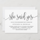 黒書道彼女はYes婚約 招待状 (正面)