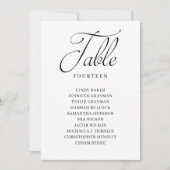 黒書道表番号座席表カード 招待状 (正面)