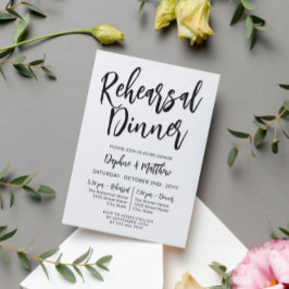 黒書道魅力的リハーサルディナー 招待状