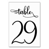 黒書道3.5x5表番号 |表29 テーブルナンバー (裏面)