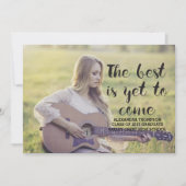 黒最高のはまだ写真の来卒業式になっていない 招待状 (正面)