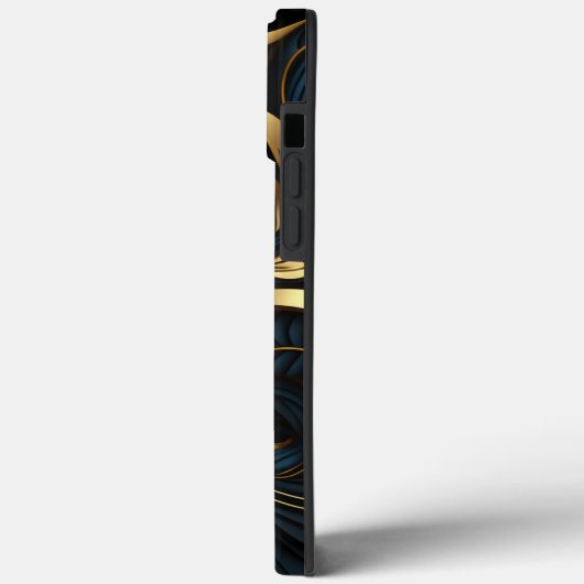 黒最高のエレガントと金ゴールドの電話ケース Case-Mate iPhoneケース (裏面 / 左)