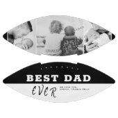 黒最高のパパ父の日3写真コラージュ アメリカンフットボール (パネル)