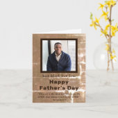 黒最高のパパEver Father's Dayフォトカード カード (黄色い花)