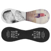 黒最高のパパEver Father's Day 2 Photo Collage ソフトボール (パネル)