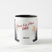 黒最高の猫マママエバースター紙吹雪 マグカップ (中央)
