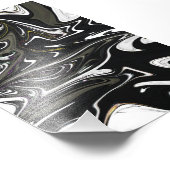 黒最高の白抽象芸術美術抽象芸術絵を描 フォトプリント            (角)