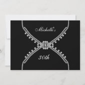 黒最高の誕生日パーティーの招待 招待状 (正面)