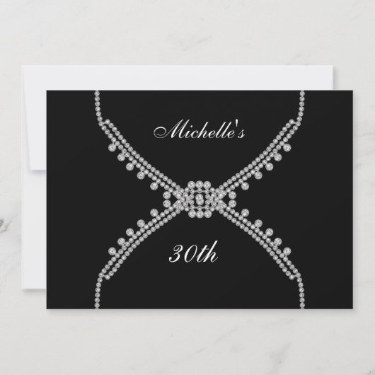 黒最高の誕生日パーティーの招待 招待状 (正面)