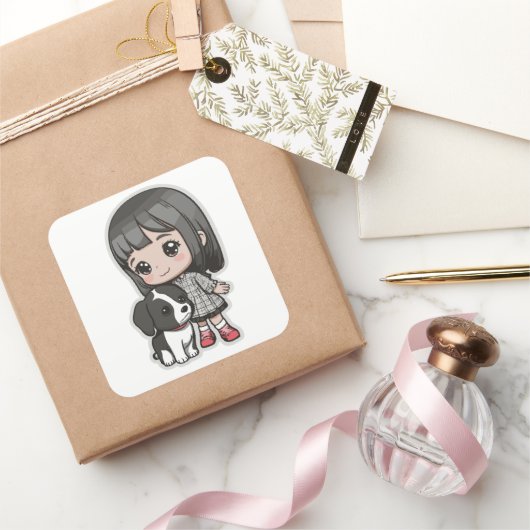 黒最高の金金取引😻🐾⋆°| -70% 🐾 ˖°🐕 スクエアシール (ギフト)