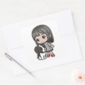 黒最高の金金取引😻🐾⋆°| -70% 🐾 ˖°🐕 スクエアシール (封筒)