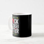 黒月理容師問題史アフリカ人女性 コーヒーマグカップ (正面左)