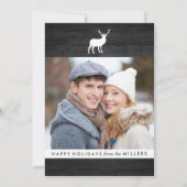 黒木と白い牡鹿 | 休日の写真カード シーズンカード (正面)